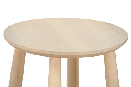 Табурет c круглым сиденьем выбеленная береза