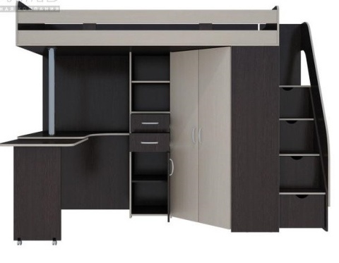 Кровать-Чердак Мийа (Д-2432хШ-1800хГ-645 мм)/Разные Цвета