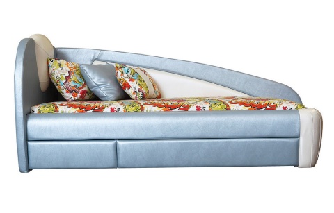 Тахта Угловая Лейла с Ящиком для Хранения и Матрасом/Разные Цвета 900 х 2000 мм