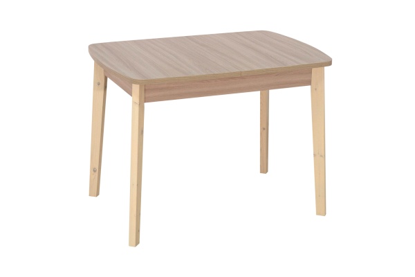 Стол раздвижной с овальной крышкой выбеленная береза / шимо светлый