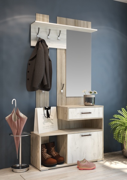 Прихожая Смайл-2 (Ш-1000 × В-2116 × Г-350 мм)/Разные Цвета