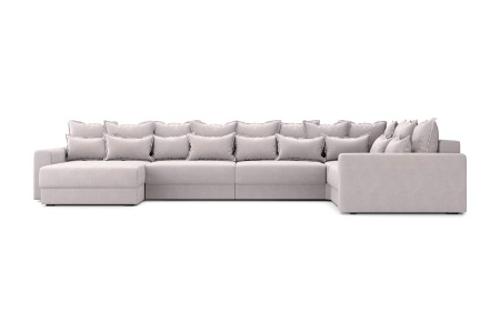 Диван п-образный тик-так Омега бежевый